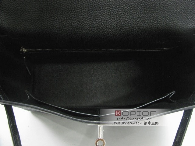 エルメス ケリー スーパーコピー28 トゴ ブラック(シルバー金具)